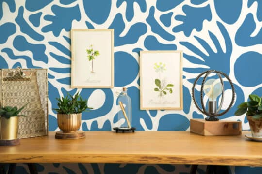 Abstract seaweed stick on wallpaper