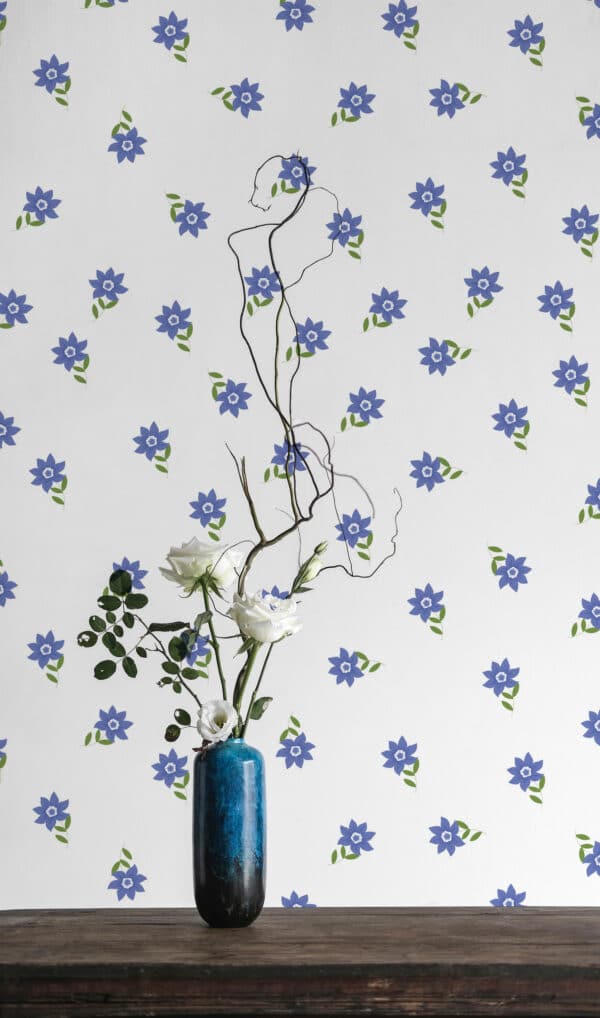 starflower windflower simple floral removable wallpaper