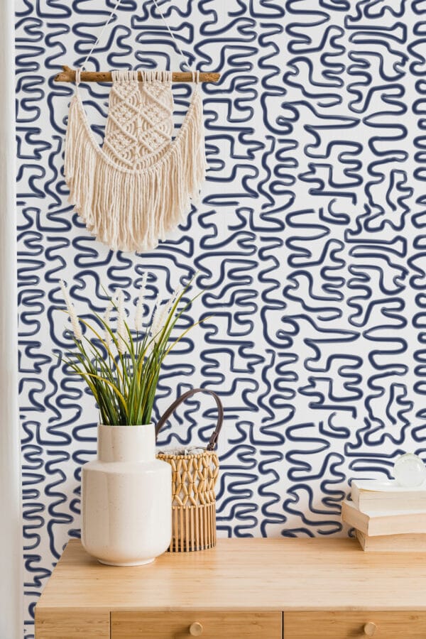 blue accent wall peel and stick removable wallpaper