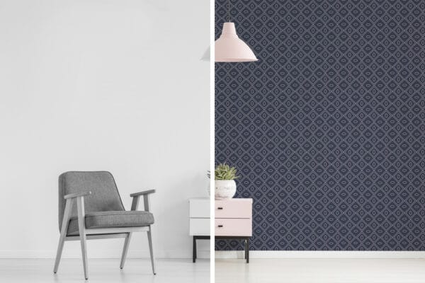 navy blue unpasted wallpaper