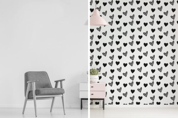 black and white laundry room peel and stick removable wallpaper