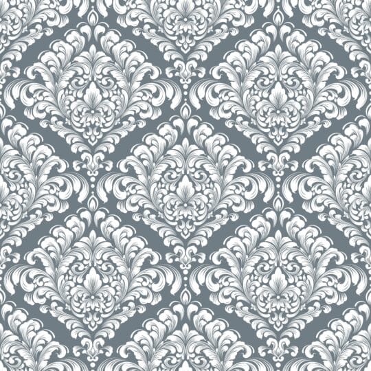 damask gray traditional wallpaper