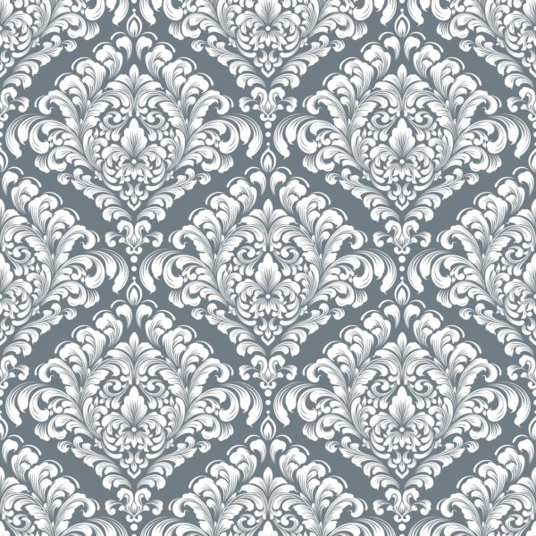 damask gray traditional wallpaper