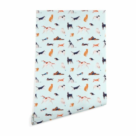 Dog self adhesive wallpaper