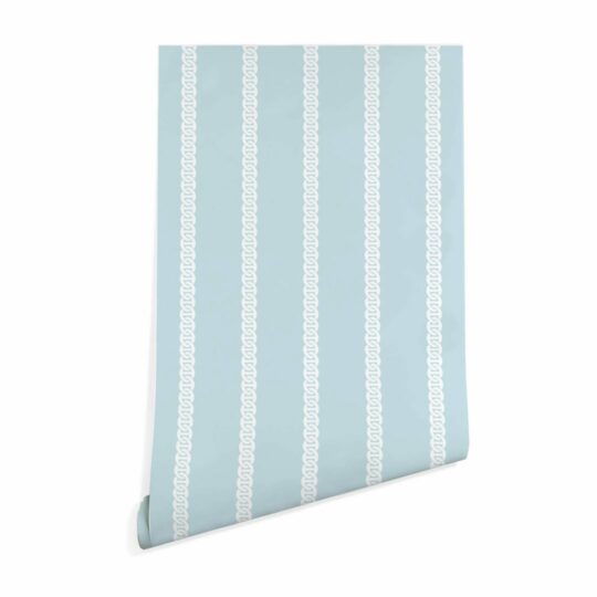 Blue striped peel stick wallpaper