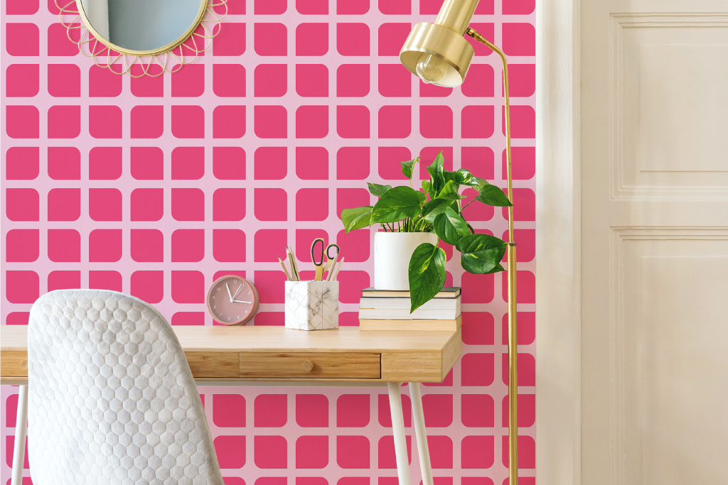 Doll House Inspired Geometric Wallpaper Peel and Stick 