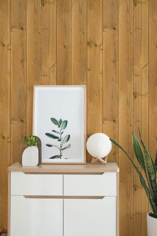 Brown wood peel and stick wallpaper