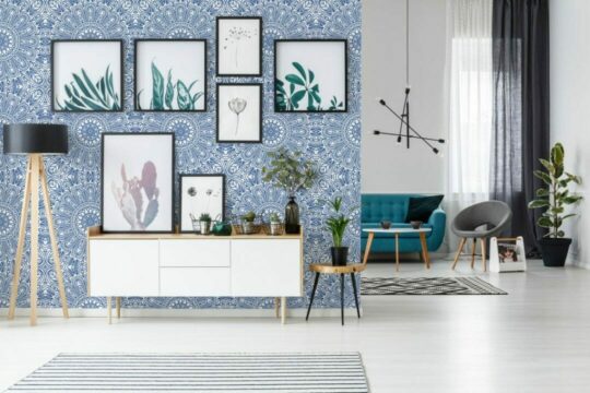 Mandala peel stick wallpaper