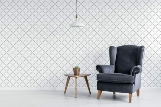 Geometric diamond pattern temporary wallpaper