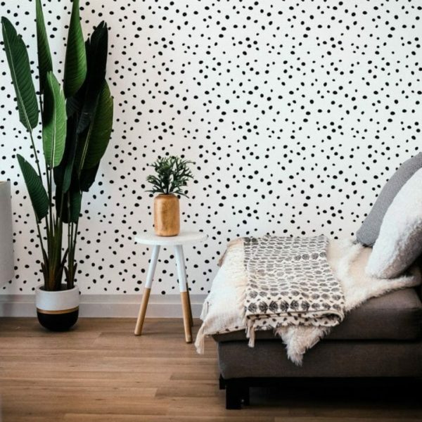 Black and white dotted design pattern