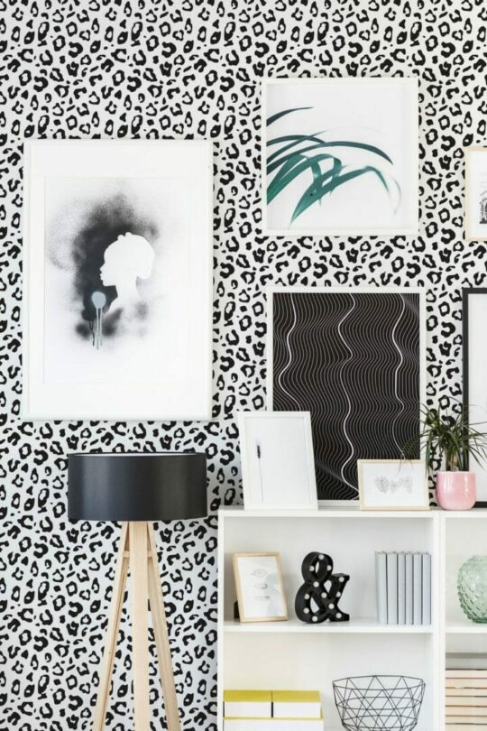 Leopard print stick on wallpaper