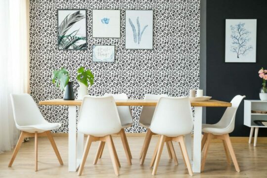 Leopard print self adhesive wallpaper