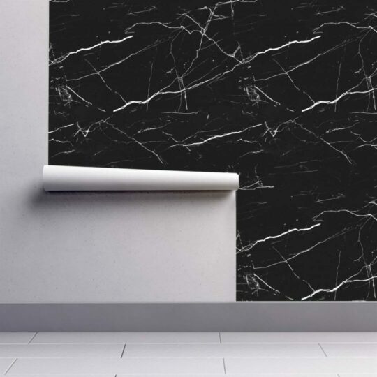 Black marble peel stick wallpaper
