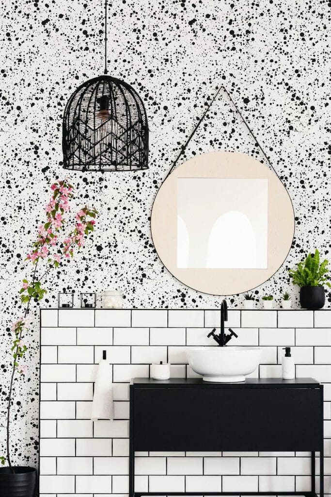 Paint splatter wallpaper for walls