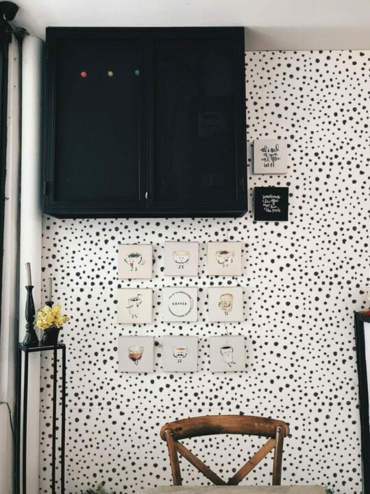 Dalmatian print stick on wallpaper