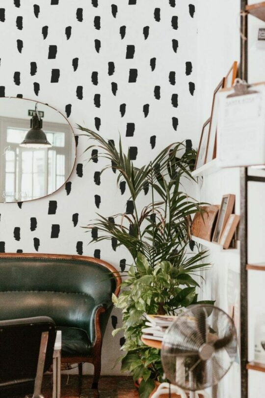 Thick brush stroke wallpaper for walls