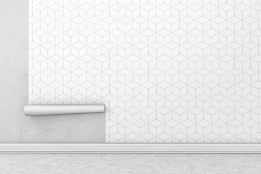 Modern cube seamless peel and stick removable wallpaper