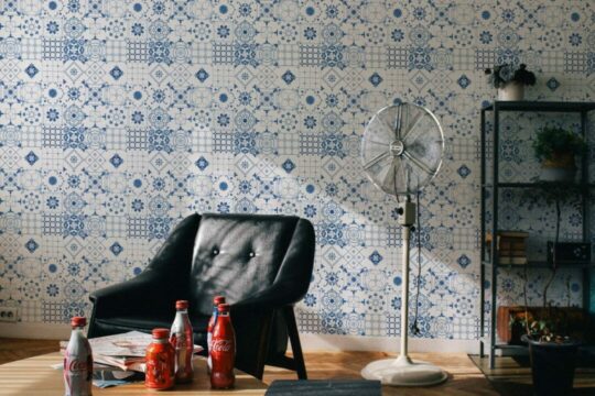 Mediterranean tile peel stick wallpaper