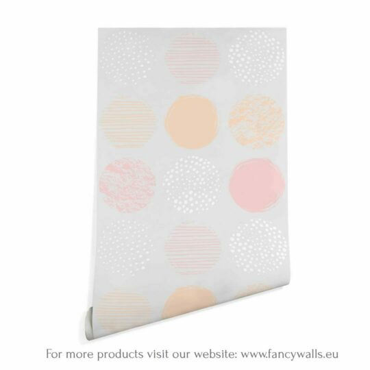 Abstract pastel dots wallpaper peel and stick