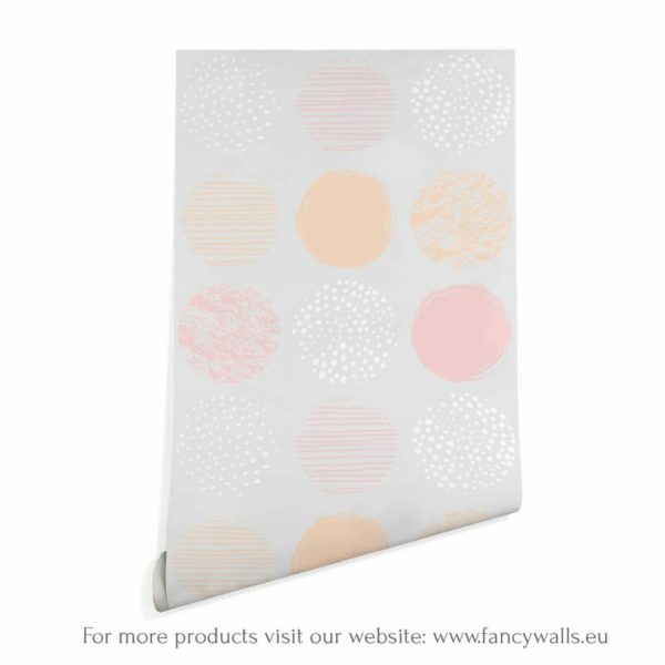 Abstract pastel dots wallpaper peel and stick