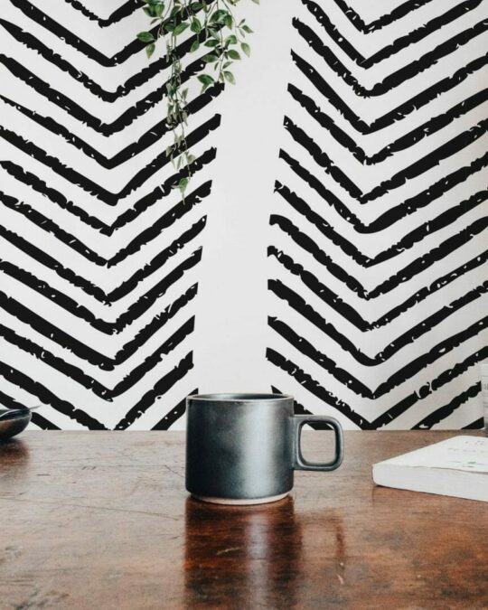 Abstract herringbone removable wallpaper