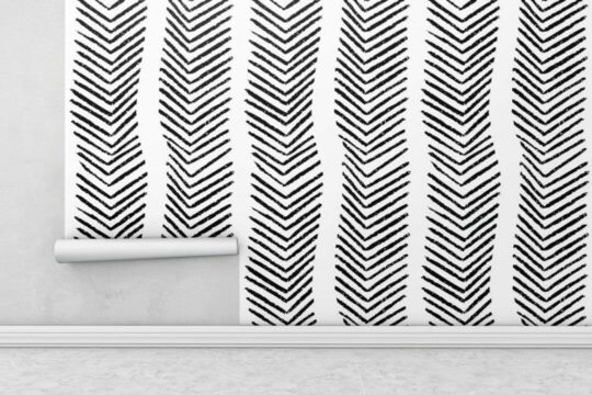 Abstract herringbone peel and stick removable wallpaper