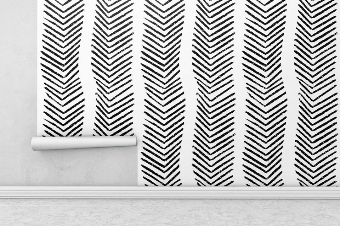 Abstract herringbone peel and stick removable wallpaper