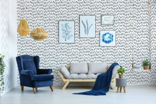 Brush stroke small lines self adhesive wallpaper