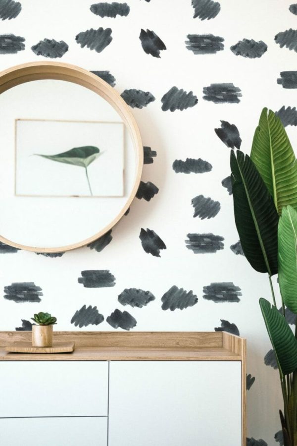 Watercolor marks removable wallpaper