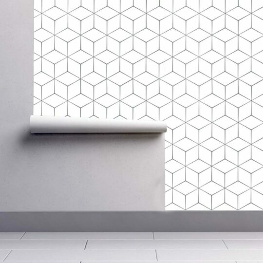 Geometric cube sticky wallpaper
