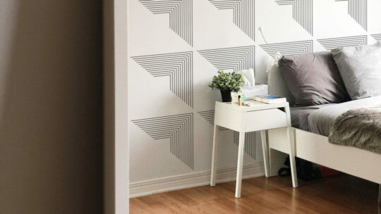 Large geometric square self stick wallpaper