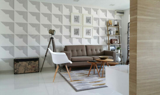Large geometric square self adhesive wallpaper