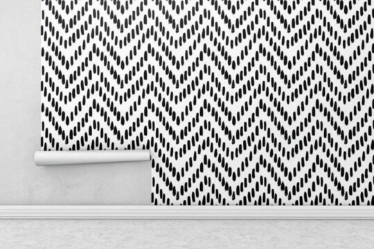 Ikat chevron peel and stick removable wallpaper