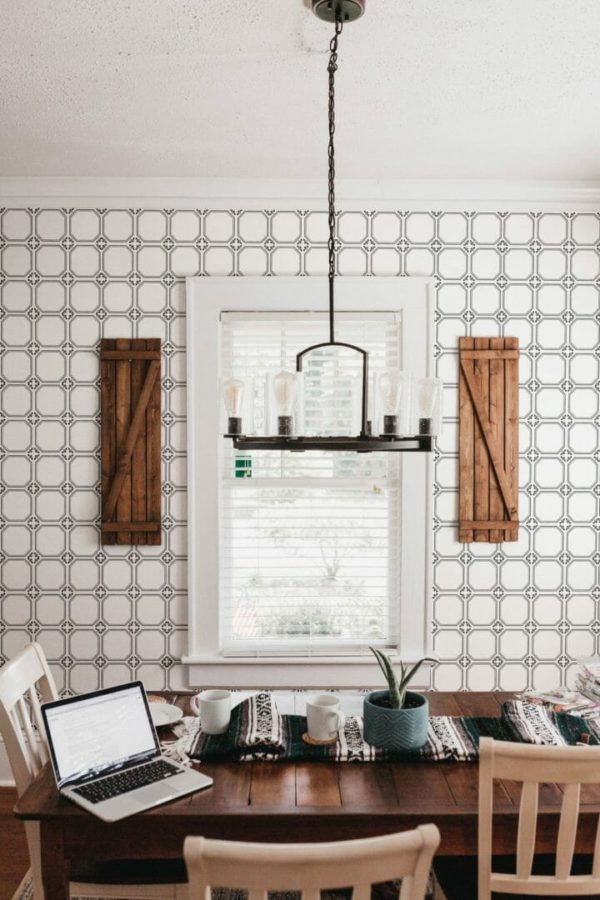 Black and white mosaic tiles self-adhesive wallpaper
