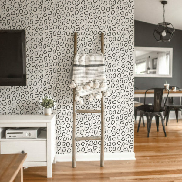 black and white patch peel and stick removable wallpaper