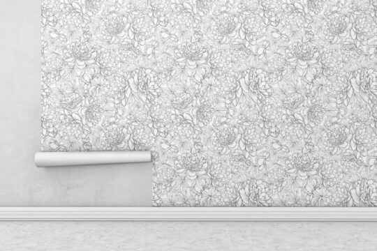 Peony floral wallpaper peel and stick
