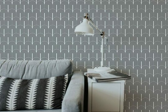 Art Deco arches temporary wallpaper