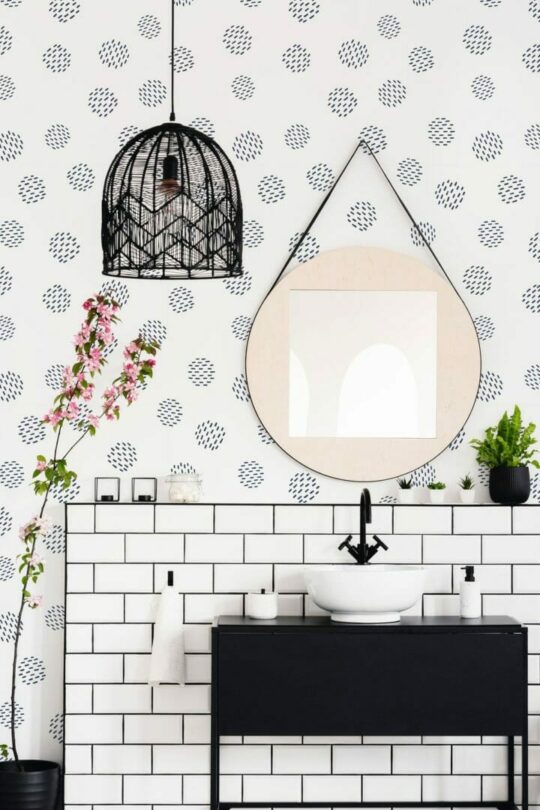 Dotted circles wallpaper for walls