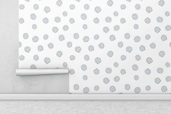 Dotted circles wallpaper peel and stick