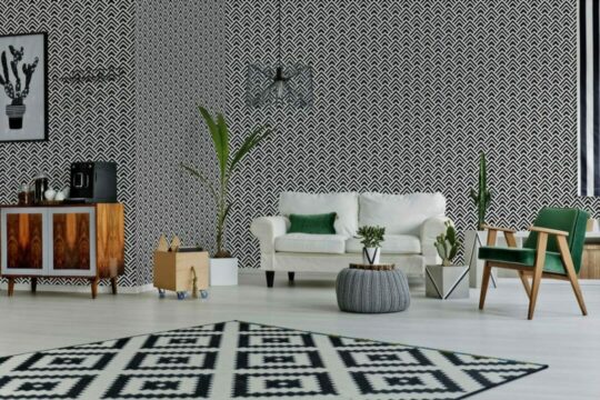 Geometric chevron temporary wallpaper