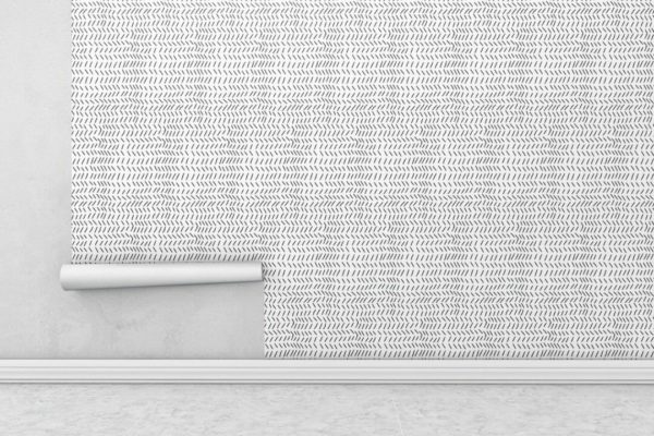 black and white vertical chevron self stick wallpaper