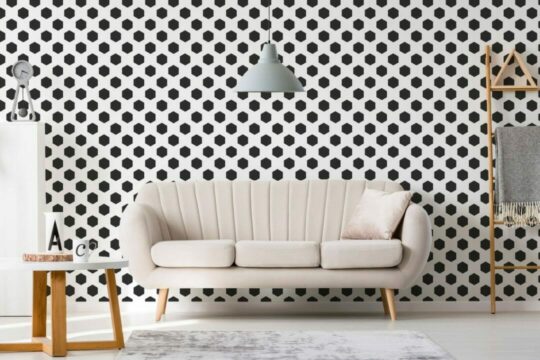 Hexagon polka dot temporary wallpaper