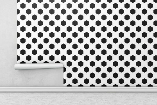 Hexagon polka dot peel and stick removable wallpaper