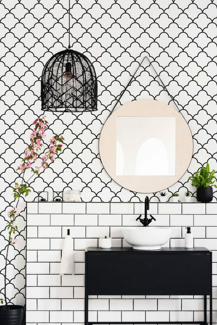 Moroccan lattice wallpaper for walls