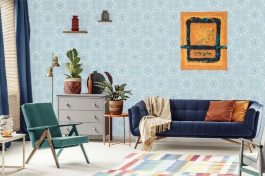 Geometric mandala stick on wallpaper