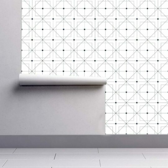 Delicate geometric squares sticky wallpaper