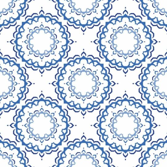 Blue Moroccan removable wallpaper