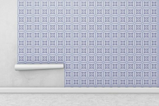 Tile effect wallpaper peel and stick