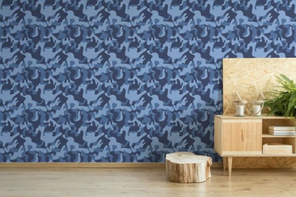 Camouflage removable wallpaper