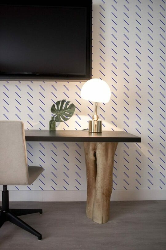 Small diagonal lines stick on wallpaper